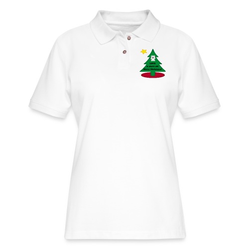 Christmas is love - Women's Pique Polo Shirt