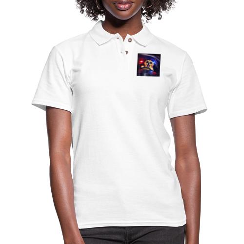 Funny Police Golden Retriever Meme Tee - Women's Pique Polo Shirt