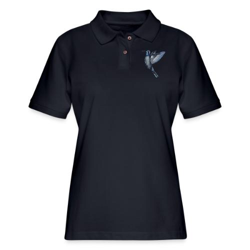 Hummingbird in flight - Women's Pique Polo Shirt