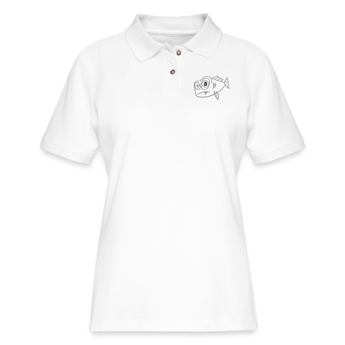 bitcoin fish - Women's Pique Polo Shirt