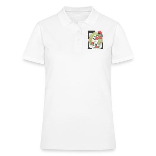 Girl with Rose Vine - Women's Pique Polo Shirt