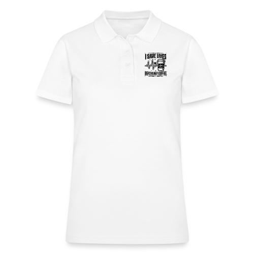 Nurse Coffee Humor - Saving Lives - Women's Pique Polo Shirt
