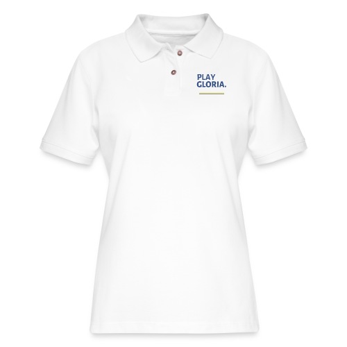 Play Gloria logo - Women's Pique Polo Shirt