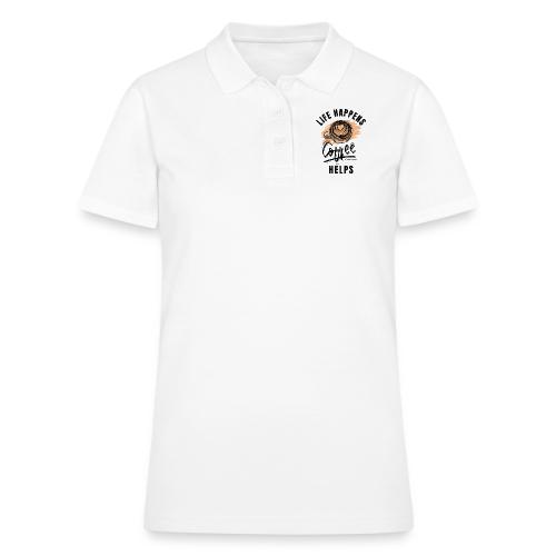 Life happens, Coffee Helps - Women's Pique Polo Shirt