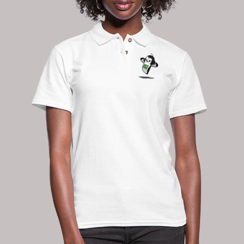 Manjaro Mascot strong left - Women's Pique Polo Shirt