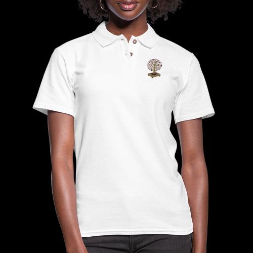 Turntable Tree of Music - Women's Pique Polo Shirt