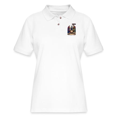 Three Wise Men T-Shirt - Women's Pique Polo Shirt