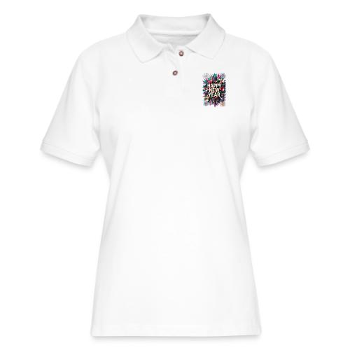New Year's Party Horn T-Shirt - Women's Pique Polo Shirt