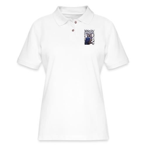 Crystalized Forest Owl T-Shirt - Women's Pique Polo Shirt