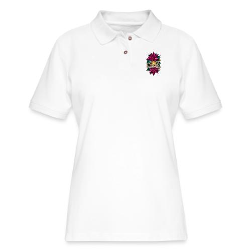 Queen of the Solstice Poinsettia T-Shirt - Women's Pique Polo Shirt