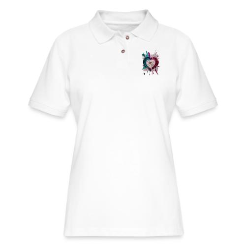 Sealed with a Kiss-Off T-Shirt - Women's Pique Polo Shirt