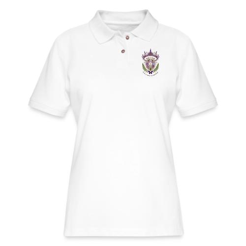 Spring Meadow Crown Tee, Cottagecore Renewal Gift - Women's Pique Polo Shirt