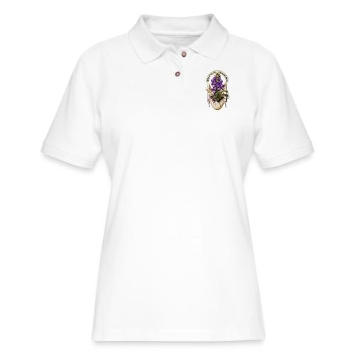 Spring Serenity Foxglove Tee, Easter Gift for wife - Women's Pique Polo Shirt