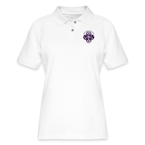 Easter Eternal Bloom Lily Crown T Shirt, Gift - Women's Pique Polo Shirt