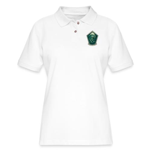 Easter Unfurl in Light Fern T Shirt, Spring Gift - Women's Pique Polo Shirt