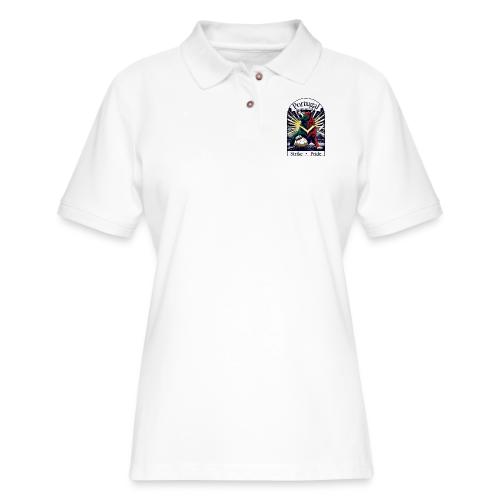 Portugal Iberian Wolf Soccer T Shirt, Pride Gift - Women's Pique Polo Shirt