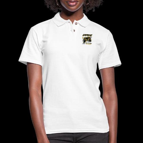 Gaming: Let's Play, Don't Give Up - Women's Pique Polo Shirt