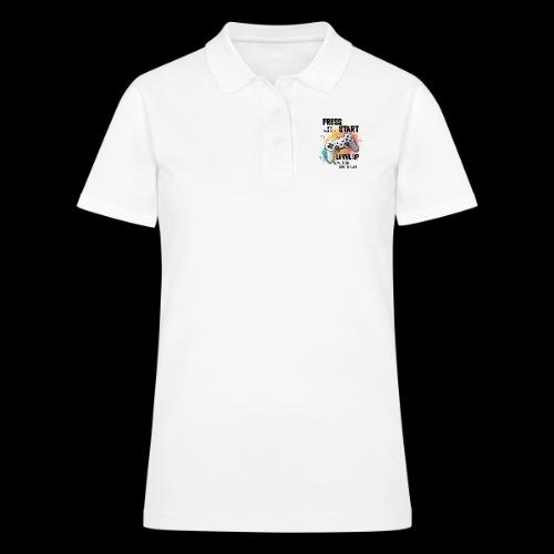 Press Start, Level Up - Women's Pique Polo Shirt