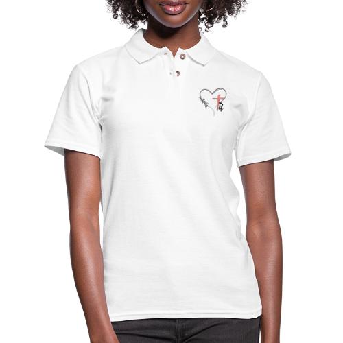 Black Faithfully Fit Logo - Women's Pique Polo Shirt
