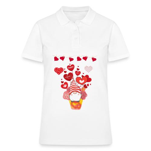 Design wrapped in love hearts, vibrating in love. - Women's Pique Polo Shirt
