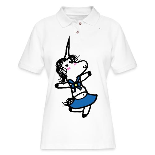 Sailor Unicorn - Women's Pique Polo Shirt