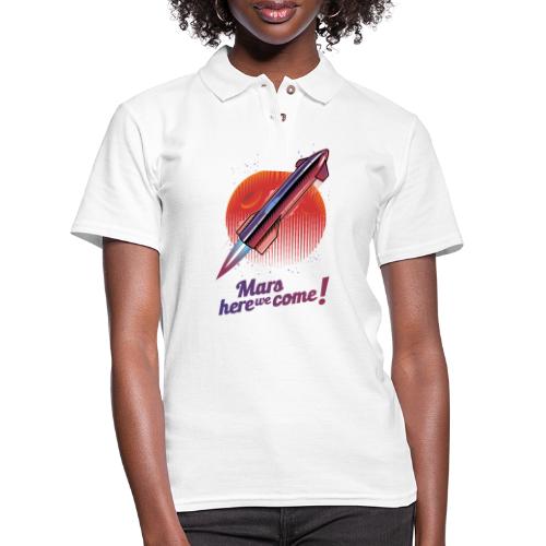 Mars Here We Come - Light - Women's Pique Polo Shirt