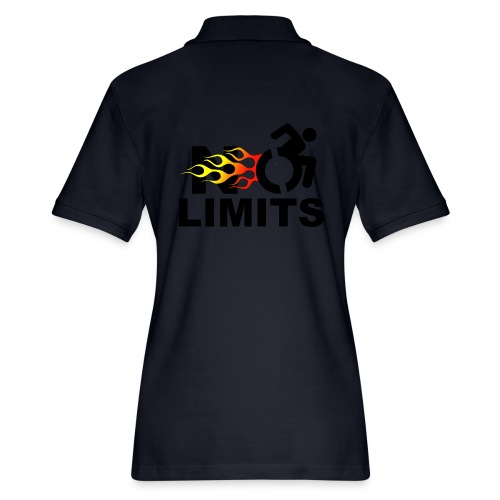 No limits for me with my wheelchair - Women's Pique Polo Shirt