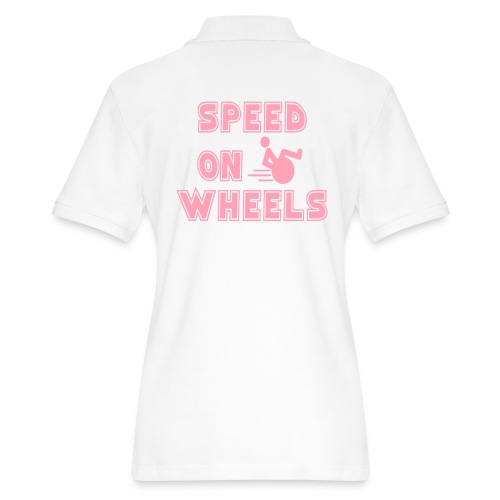 Speed on wheels for real fast wheelchair users - Women's Pique Polo Shirt