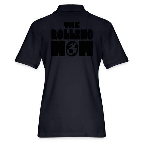Rolling mom in wheelchair - Women's Pique Polo Shirt