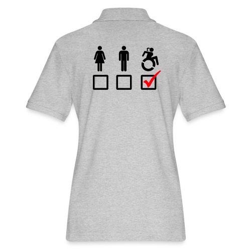 Female wheelchair user, check! - Women's Pique Polo Shirt