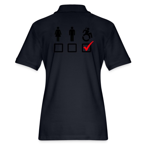 Female wheelchair user, check! - Women's Pique Polo Shirt