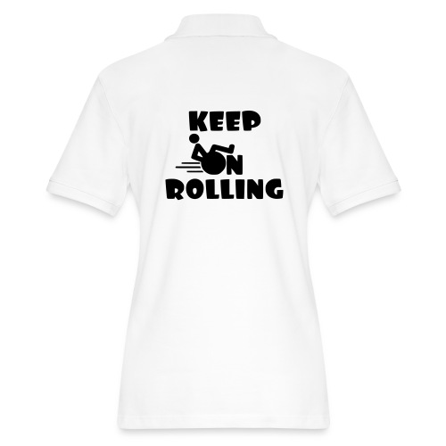 Keep on rolling with your wheelchair * - Women's Pique Polo Shirt