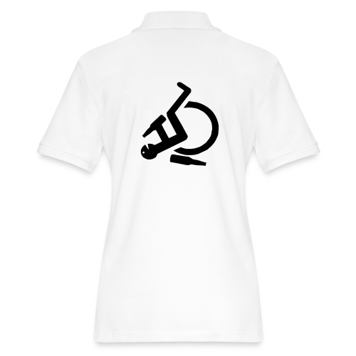 Drunk wheelchair user symbol - Women's Pique Polo Shirt