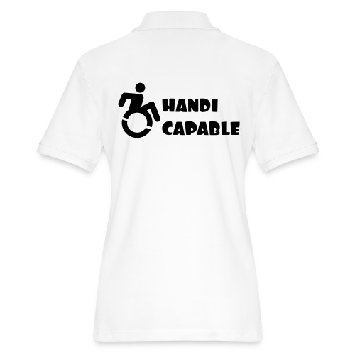 I am handicable with my wheelchair - Women's Pique Polo Shirt