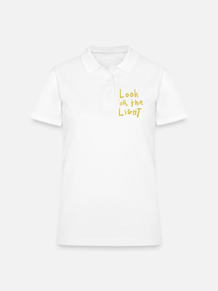 Look For The Light - Women's Pique Polo Shirt - white - Front