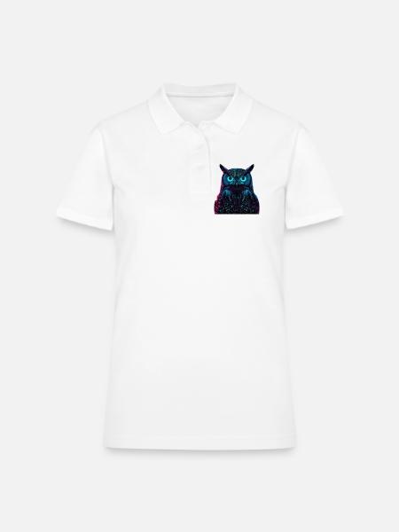 Neo Owl Protocol - Women's Pique Polo Shirt - white