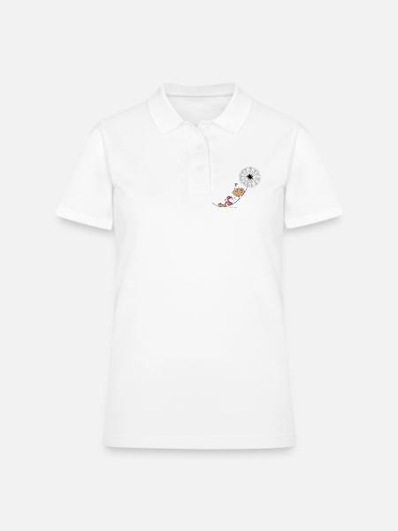 Lightness - Women's Pique Polo Shirt - white - Front