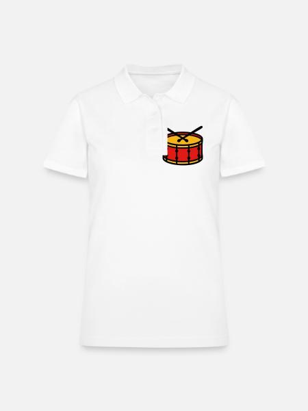 Stadium Drum Ultras Graphic - Women's Pique Polo Shirt - white - Front