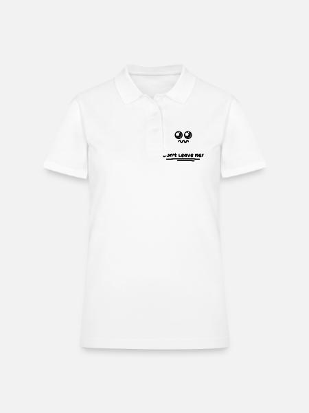 Imploring face kawaii doodle - Women's Pique Polo Shirt - white - Front