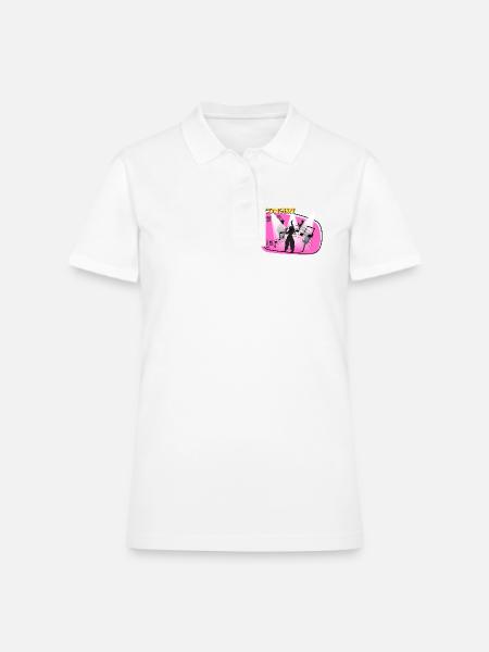 Neon Concert Silhouettes - Women's Pique Polo Shirt - white - Front