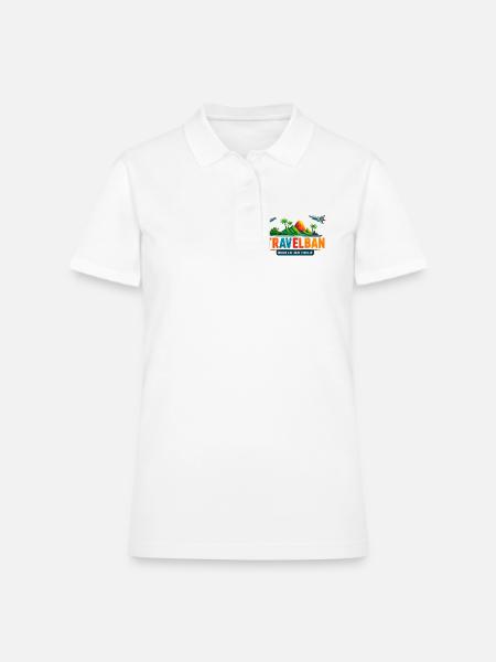 Travel Ban - Women's Pique Polo Shirt - white - Front