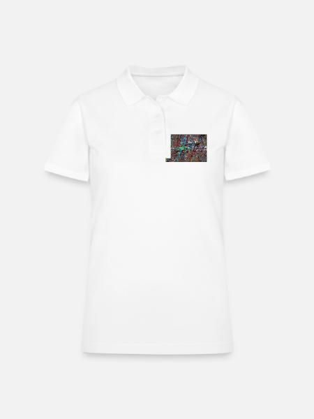schwijngdingj - Women's Pique Polo Shirt - white - Front