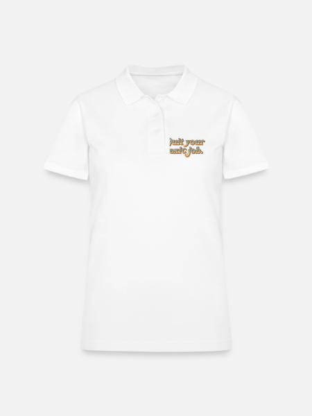 Quit Your Toxic Job  - Women's Pique Polo Shirt - white