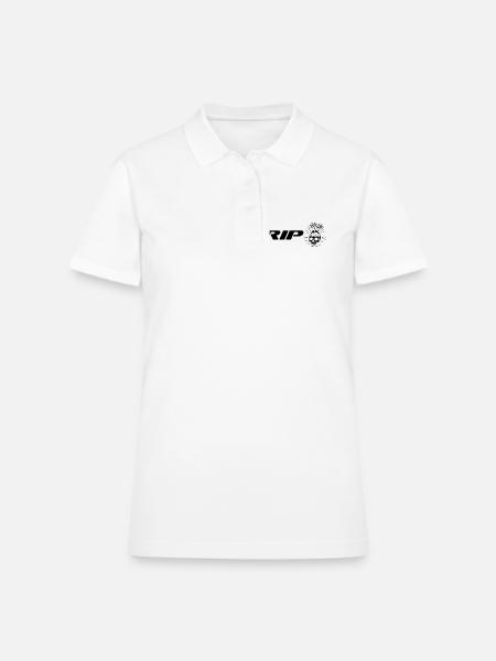 RIP Island Skull Logo – Radical Intentions Project - Women's Pique Polo Shirt - white