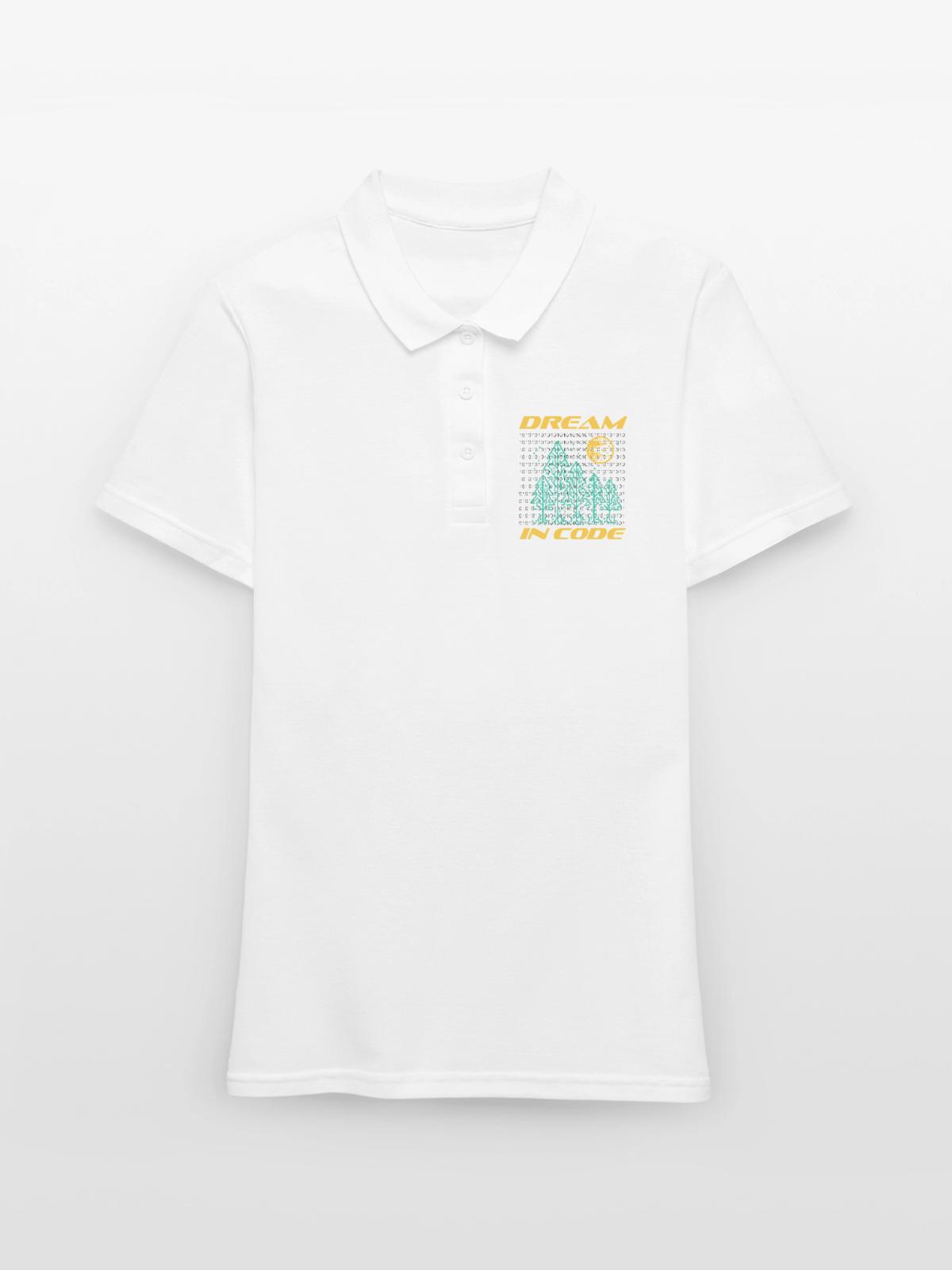 Dream In Code - Women's Pique Polo Shirt - white - Front