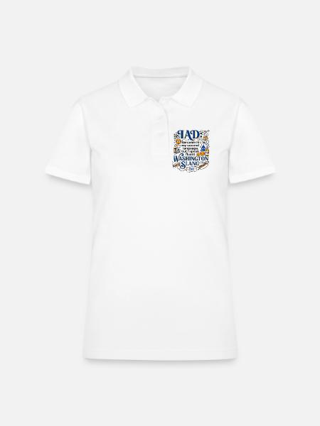 Washington DC IAD Airport Sarcasm Slang Theme - Women's Pique Polo Shirt - white - Front