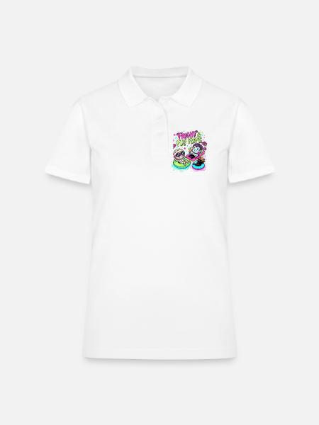 Fright & Flip Flops Pool Party - Women's Pique Polo Shirt - white - Front