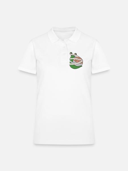 Mummy Snail - Women's Pique Polo Shirt - white - Front