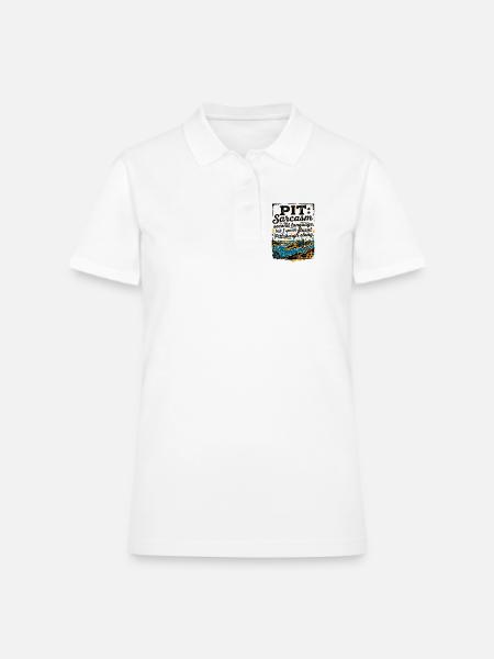 Sarcasm Is My Second Language Pittsburgh Slang - Women's Pique Polo Shirt - white - Front