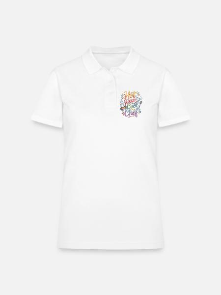 Restaurant Chef Hot Pan Cool Chef Food Preparation - Women's Pique Polo Shirt - white - Front